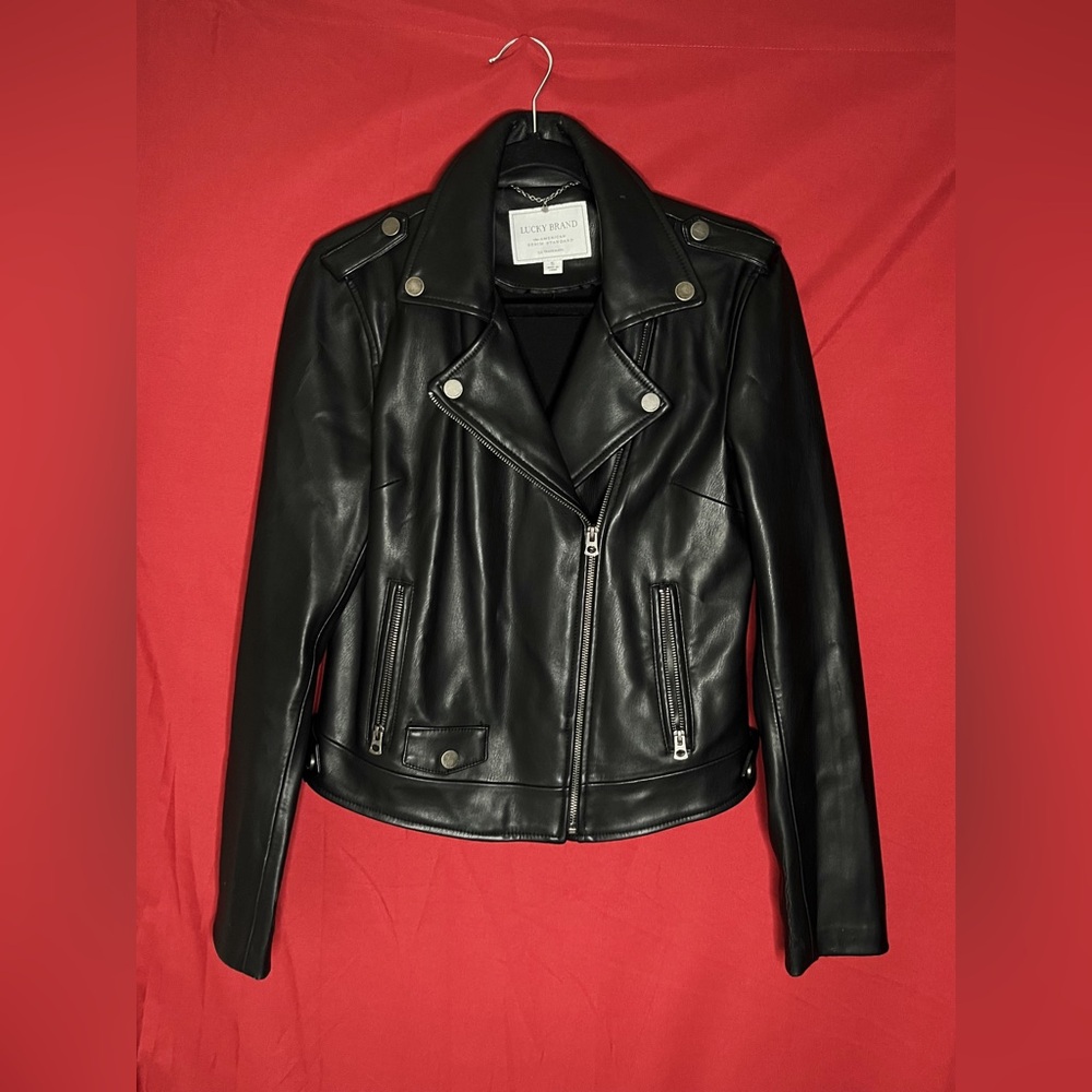 ucky Brand Pleather Motto Jacket
